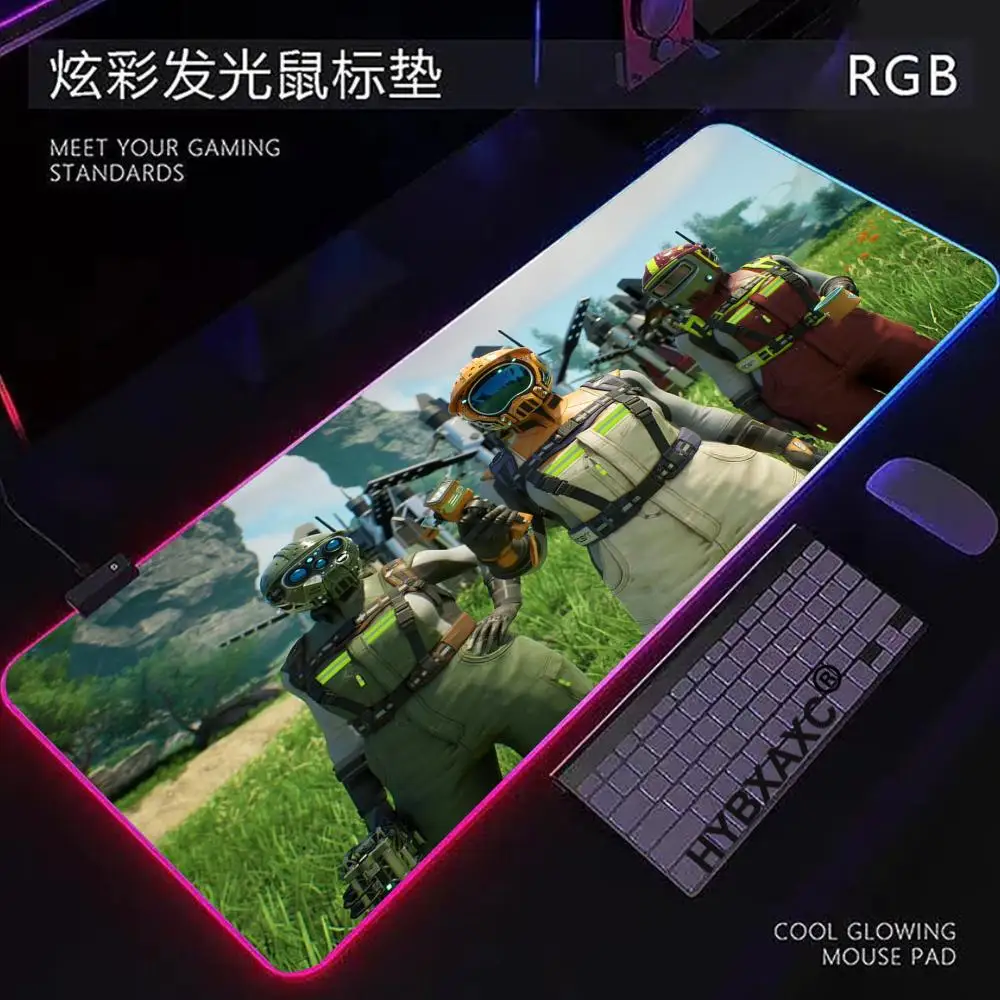 

RGB LED HD Satisfactory Mouse Pad Large gaming mat,extended desk pad,custom anime mousepad,RUB mouse mat,non slip surface