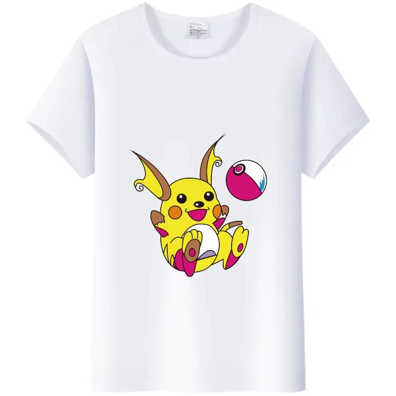 Cute Japanese Anime Pokemon Pikachu t-shirt donna camicie Tees uomo abbigliamento bianco Hippie camicetta divertente maniche corte Plus Size top