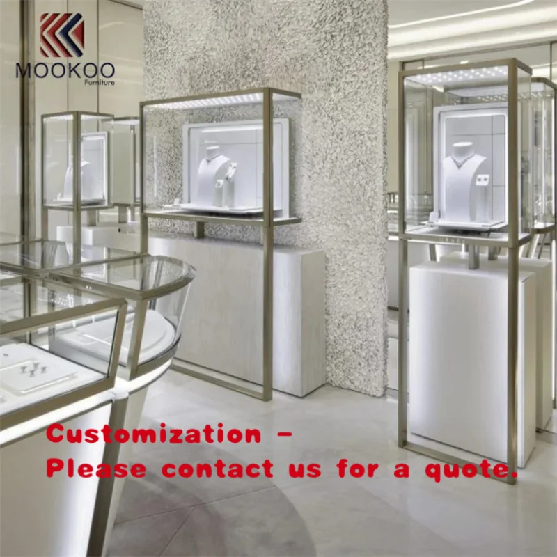 

custom.Mdf Jewellry Store Counter Design With Led Light Sale