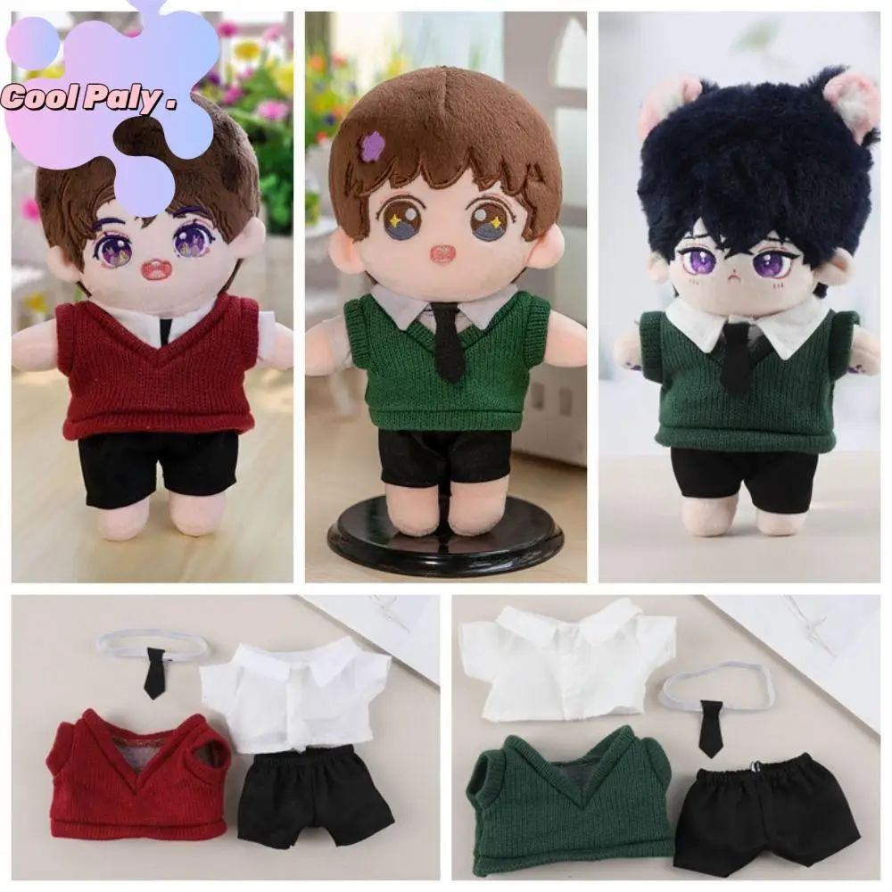 

Knitted Sweater Cotton Doll Clothes Doll Pants DIY Gift Toys 20cm Dolls Overalls Dress Up T-shirt Plush Doll's Clothing