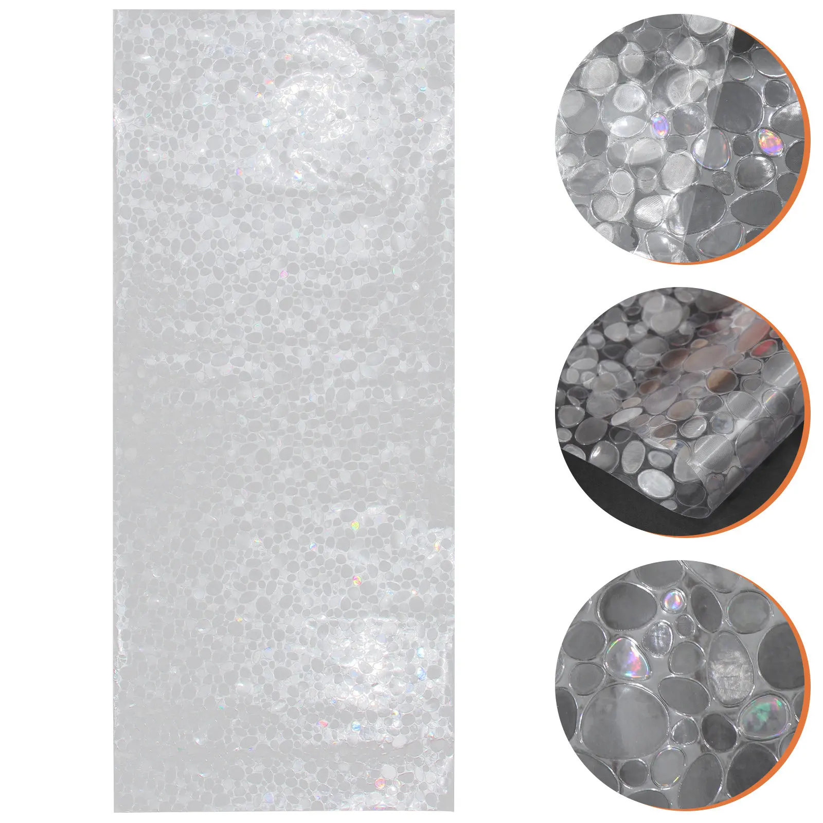 2Pcs Privacy Window Film Static Cling PET Glass Sticker Non Adhesive UV Blocking for Bathroom Office