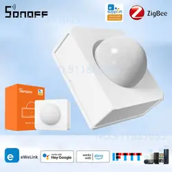 SONOFF-Sensor de movimiento SNZB-03 Zigbee PIR, EWeLink, Control inteligente, Detector de movimiento del cuerpo humano, compatible con Alexa, Google, ZBBridge necesario