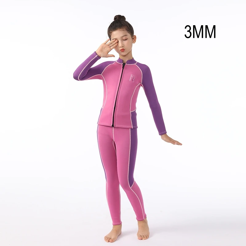 

Kids 3MM Neoprene Long Sleeve Snorkeling Keep Warm Surfing Kayaking DivingSuit Scuba Spearfishing Kayaking Drifting Swim WetSuit