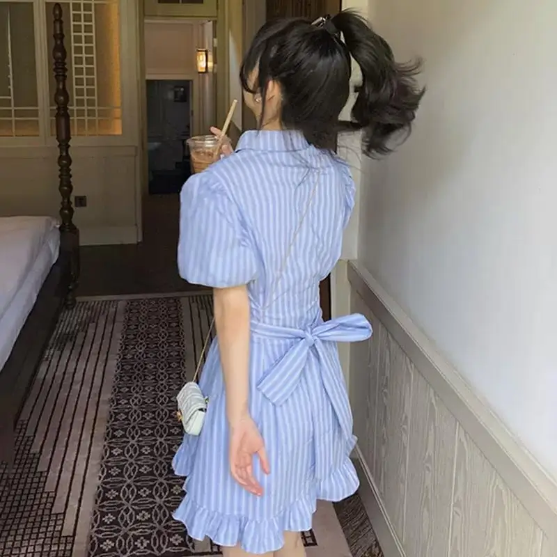 ผู้หญิงคอลาย irt Dr Fre ฤดูร้อนใหม่เอวสูง ort Sve ดอกไม้ Hemline เส้นใยโพลีเอสเตอร์ชิ้นเดียว