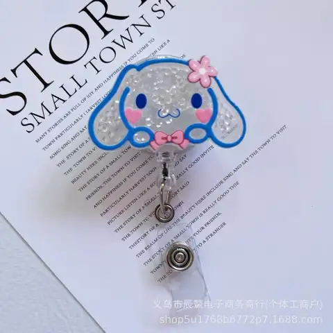 Sanrio Hello Kitty Kuromi Infällbar Namnskyltsrulle Kawaii Cinnamoroll Sjuksköterska Läkare Korthållare Kontor Sjukhus Namnkortstillbehör 8 best sales kawaii kanelbulle - №4