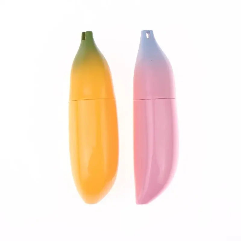 Contenedor de embalaje de cosméticos elegante, botella vacía para lápiz labial, tubo de bálsamo labial de 12,1mm, herramienta de maquillaje con forma de plátano, 1 Uds.