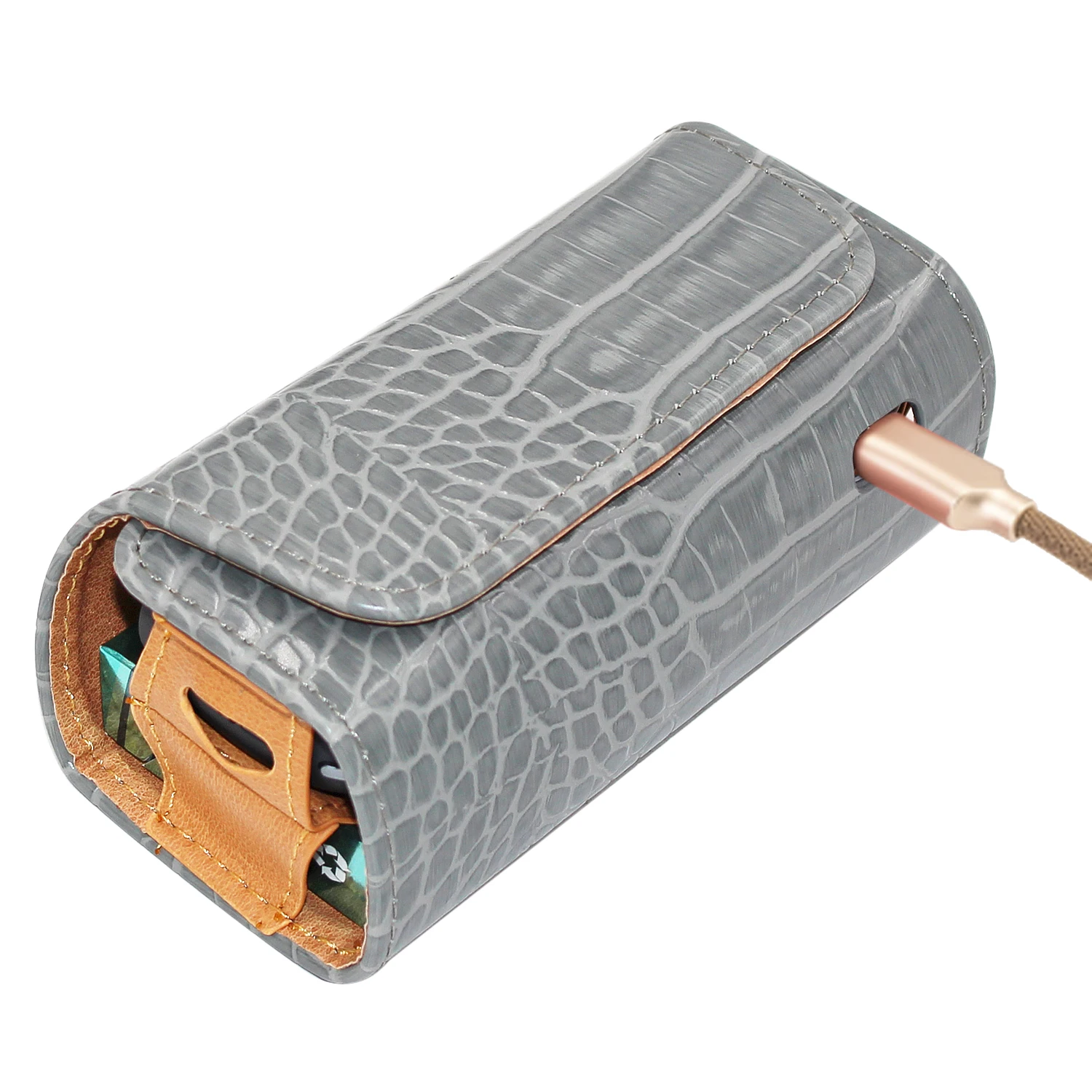 6 warna Flip Double tas buaya untuk IQOS ILUMA dompet kulit Case kantong tas pemegang untuk Iqos Illuma Case aksesoris