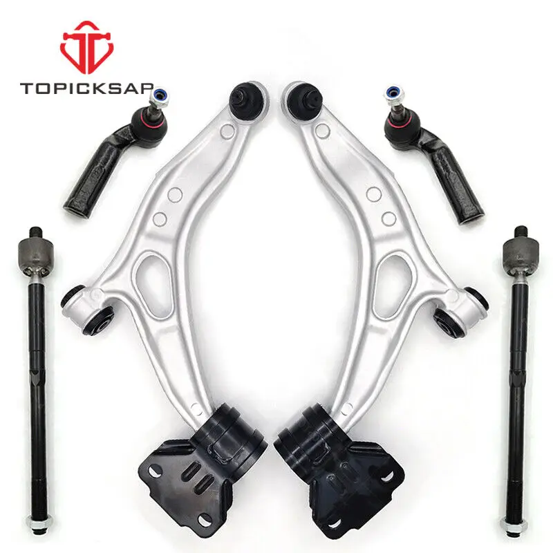 TOPICKSAP Steering Suspension Kit Front Lower Control Arms & Ball Joint Tie Rods End Links for Ford C-Max Focus 2012 2013 - 2017