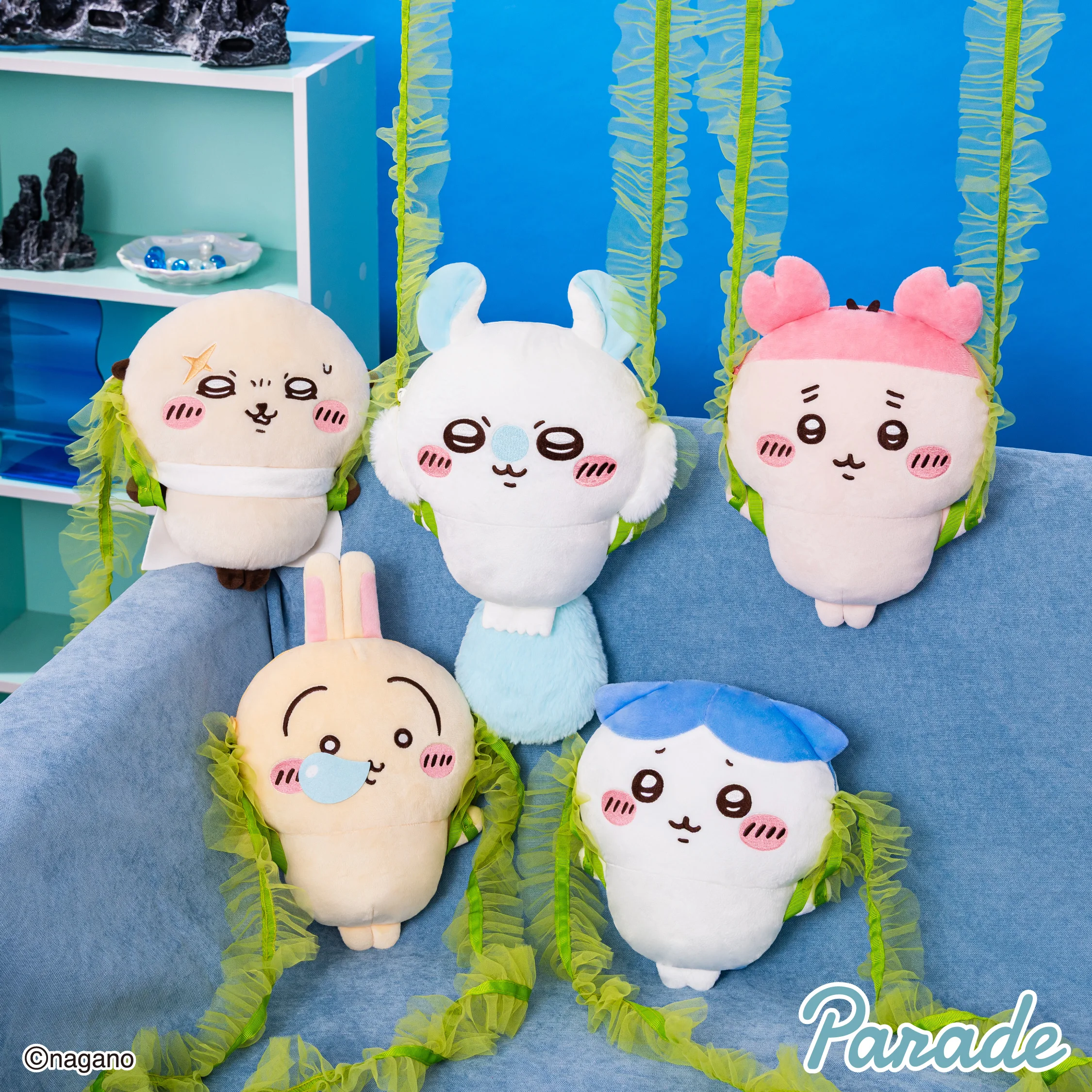 February Jiyika Sea Algae Single Shoulder Bag Usachi Flying Squirrel Defeat Mermaid Island Collectible Figure Toy