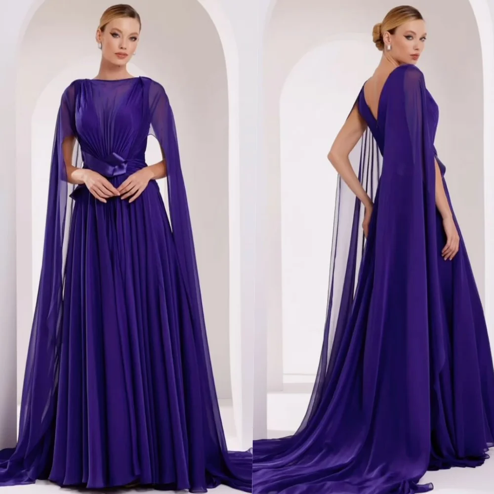 

Customized Pleat Flower A-line V-neck Long Dresses Homecoming Dresses Exquisite Modern Style Unisex High Quality Matching
