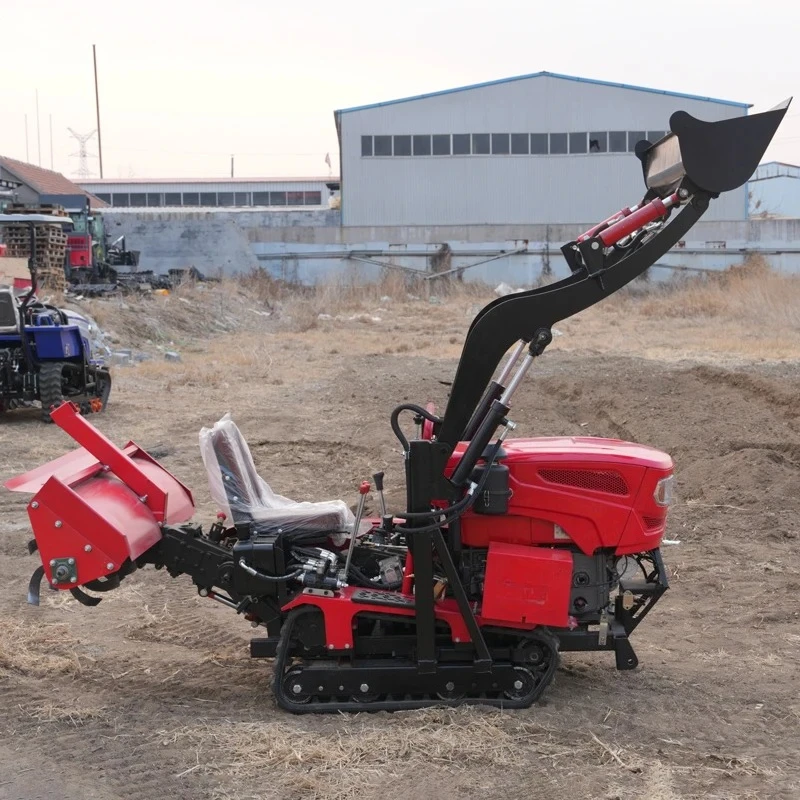Space-saving Self Propelled Cultivator, Shaft Drive Rotary Tiller for Farm Soil Crushing