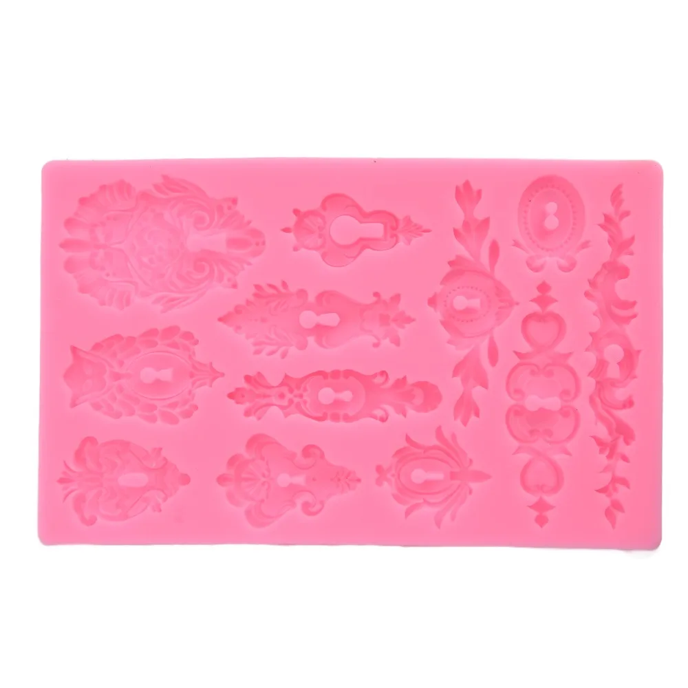 Reusable Silicone 3D Muffin Molds Pink Non-Stick Silicone Mold Relief 3D Wear Resistant Decorative Mold Cake Decoration