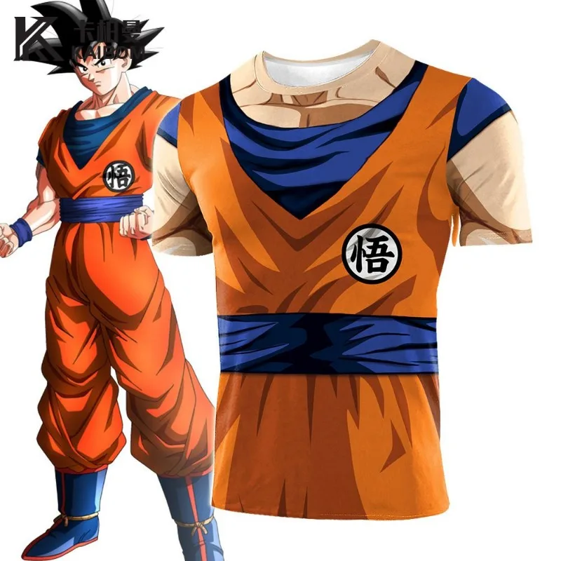 Dragon Ball Son Goku Erwachsene Cosplay Kostüm Anime Super Saiyajin Kostüm Eng anliegende Kleidung Cosplay Prop Weihnachten Geburtstagsgeschenk