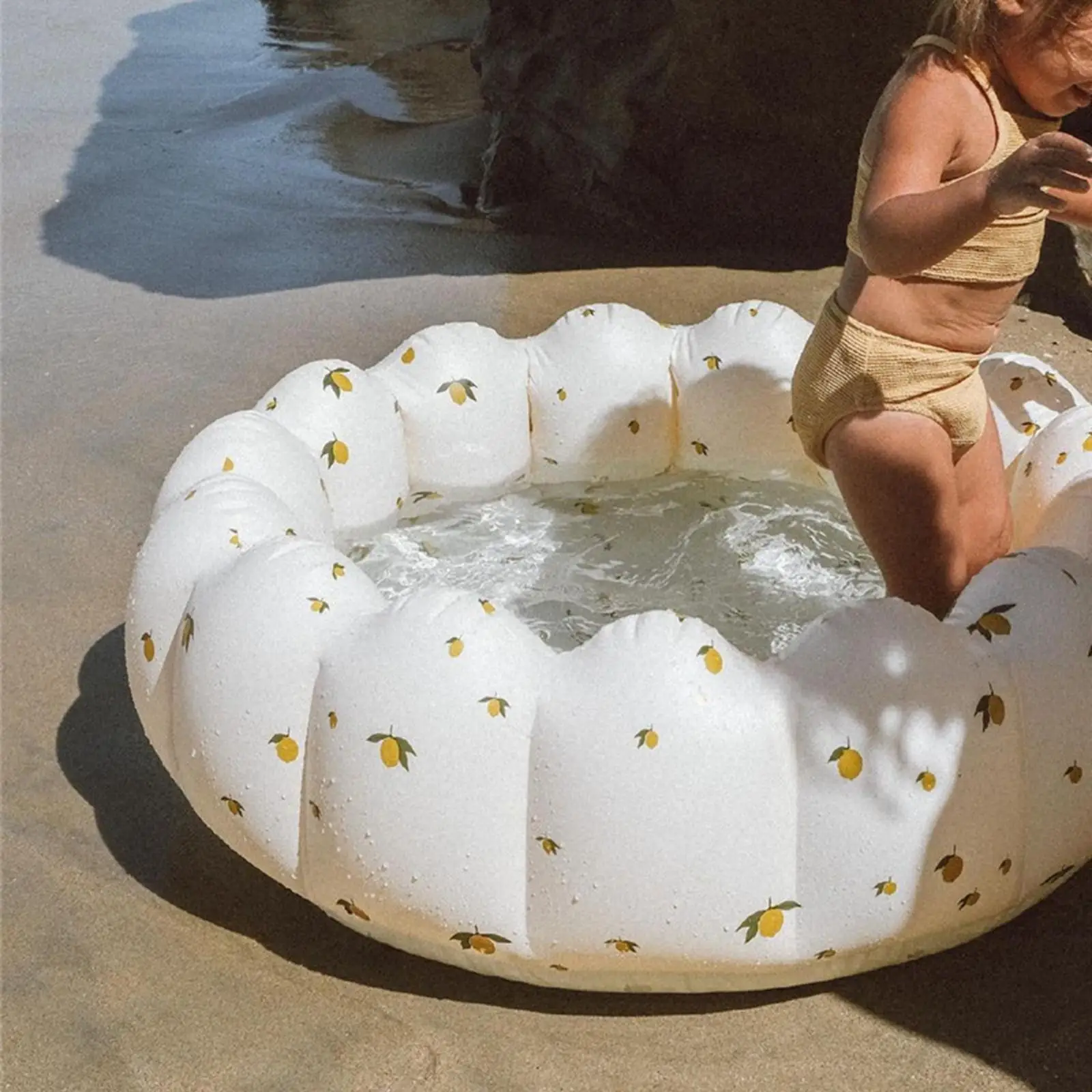 Piscina inflable de pétalos para bebé, piscina de baño para disfrutar de salpicaduras, 90x25cm