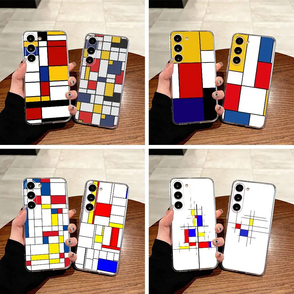 

Art Pattern A-Abstract Piet Mondrian Phone Case For Samsung Galaxy A71,A70,A52,A51,A40,A30 Transparent Cover