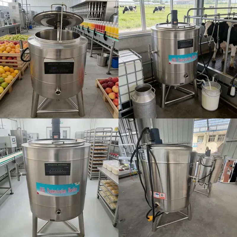 for Pasteurizer 100 150 200 300 500 1000 Liters Milk Pasteurizer Small Milk Pasteurizer Machine for Dairy Processing