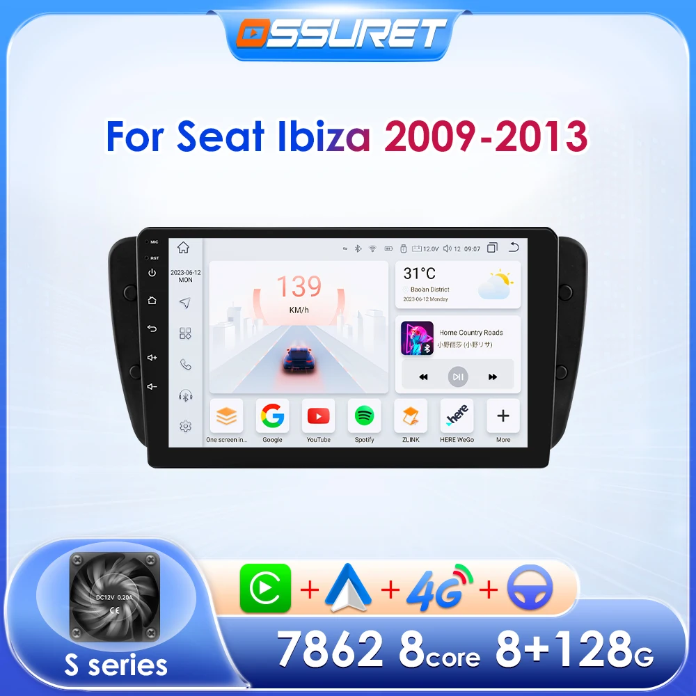2din Android Auto Radio für Seat Ibiza 6j 2009-2013 Auto Multimedia GPS Autoradio Drahtlose Carplay Auto Intelligente Bildschirm spieler