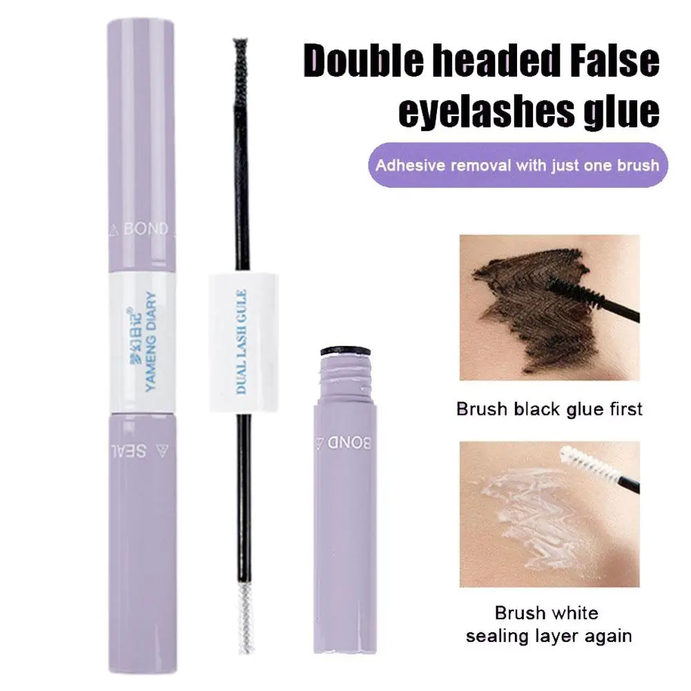 Double Black Eyelash Glue Mascara Lasting Bond Dry Waterproof Quick Raincoat Makeup Seal Coating Clear Hold Strong Eye L3v5