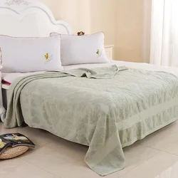 Jacquard Cotton Towel Thread Blanket for Adults Kids Soft Breathable Bedspread Bedclothes Summer Throw Blankets on Sofa/Bed