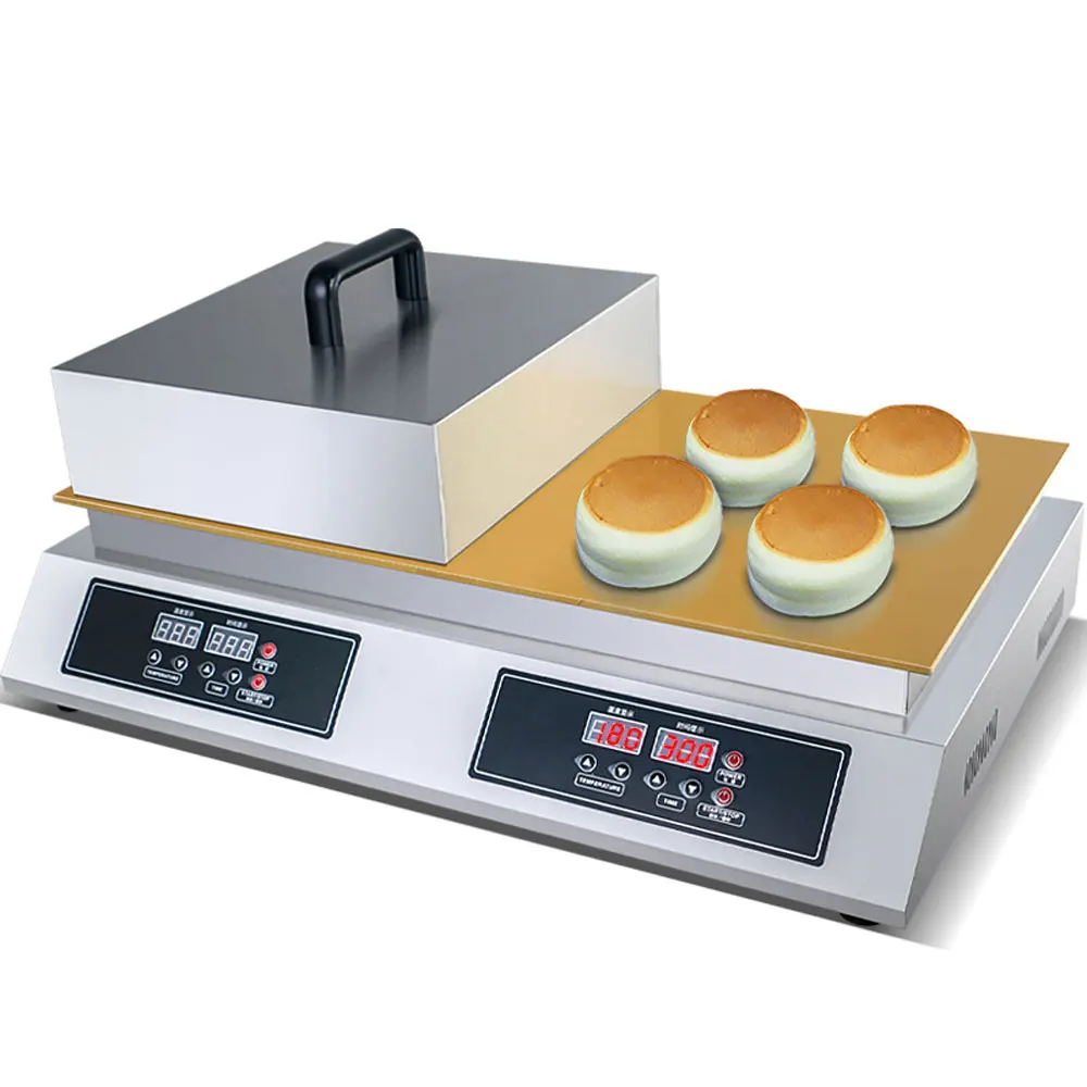 Commercial Nonstick Waffle Maker Fluffy Pancakes Double-headed Soufflé Scones Machine Dorayaki Muffin Grill Plate