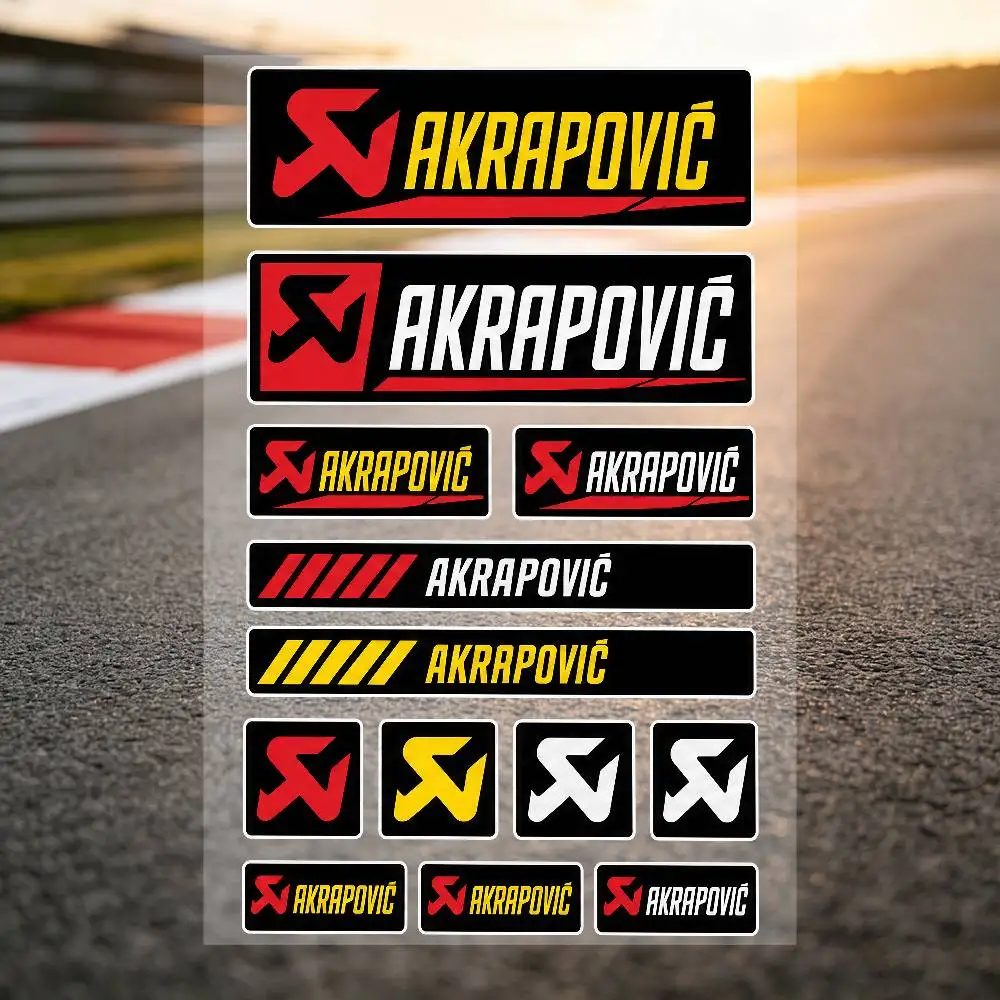 for Akrapovic Multi Scene Waterproof Reflective Scratch Cover Stickers Fit Auto Motorcycle Helmet Refrigerator