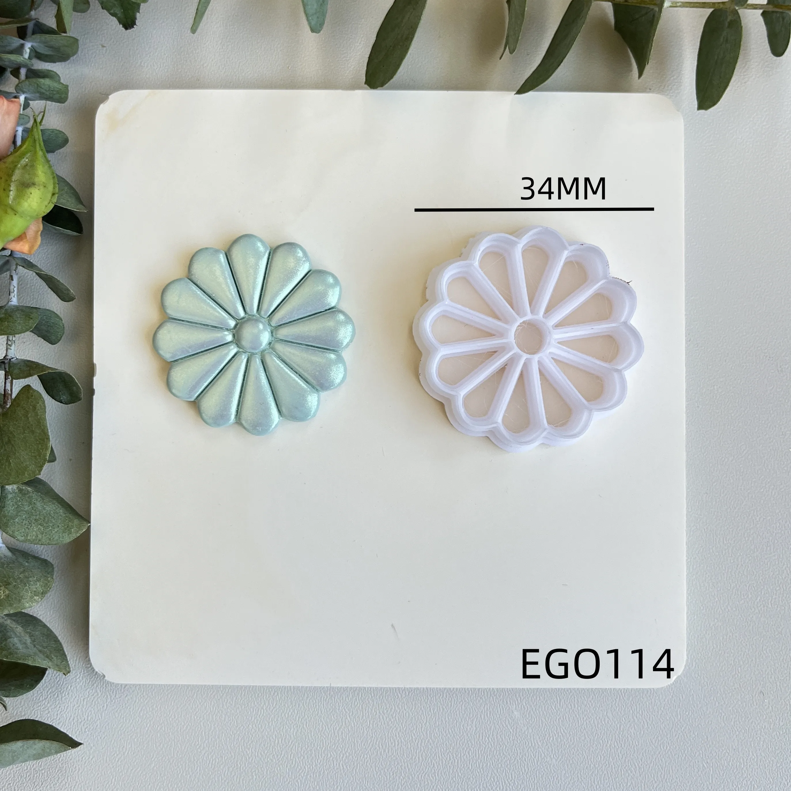 Weiche Keramik-Polymer-Ton-Schneidemaschine, romantische Blumenform, Schneidform, DIY handgefertigte Ohrringe, Schmuck, Anhänger, Herstellungswerkzeug – Detail 10