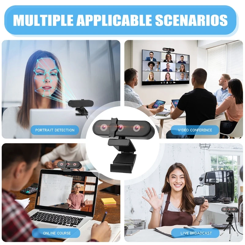 1080P Full High Camera USB Built-In Microphone USB2.0 Widescreen Web Camera for Live Broadcast