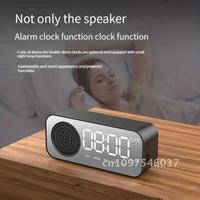 Desktop Alarm TF Bluetooth wireless audio mini LED mirror digital phone Clock speaker audio Card radio stereo clock mobile FM
