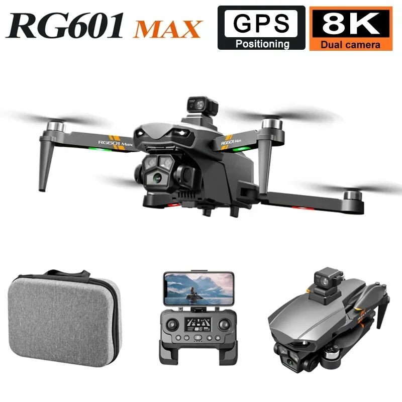 Nieuwe Rg601 Max Drone Gps 8K Hd Camera Fpv Antenne 5G Optische Stroom Opvouwbare Dron Met Dubbele Wifi Professionele Grote Maat Uav 5Km