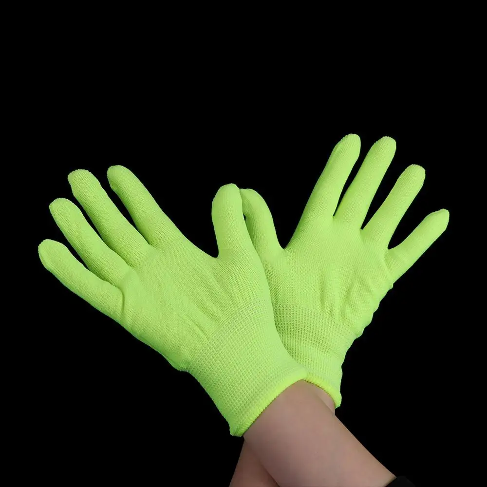 Gants de Travail Durables Fluorescents, Antidérapants, artificiel astiques, Verts, Respirants, Flexibles, Fournitures de ixau Néon, 1 Paire