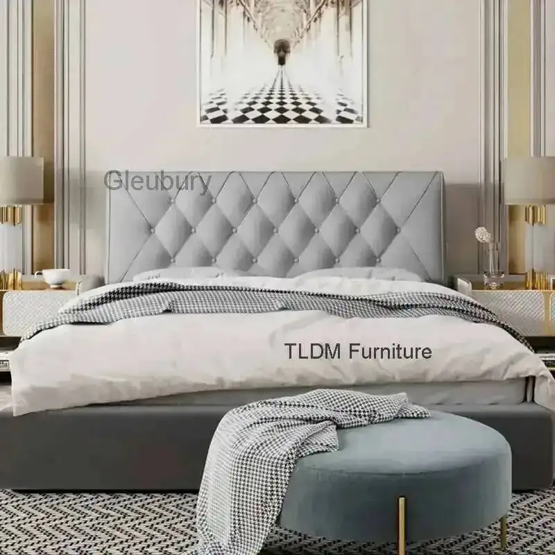 Backrest Bed Headboards Soft for Hotel Bag Headboards American Flannel Cloth Skin-Friendly Light Luxury Household Bed Headboards