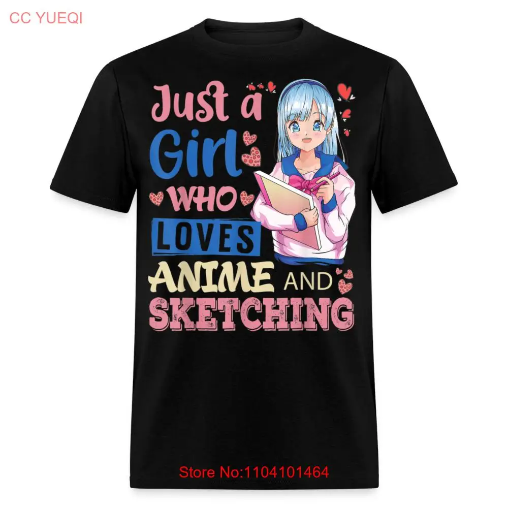 Drawing Art Gifts Just A Girl Who Loves Anime and Sketching T-Shirt