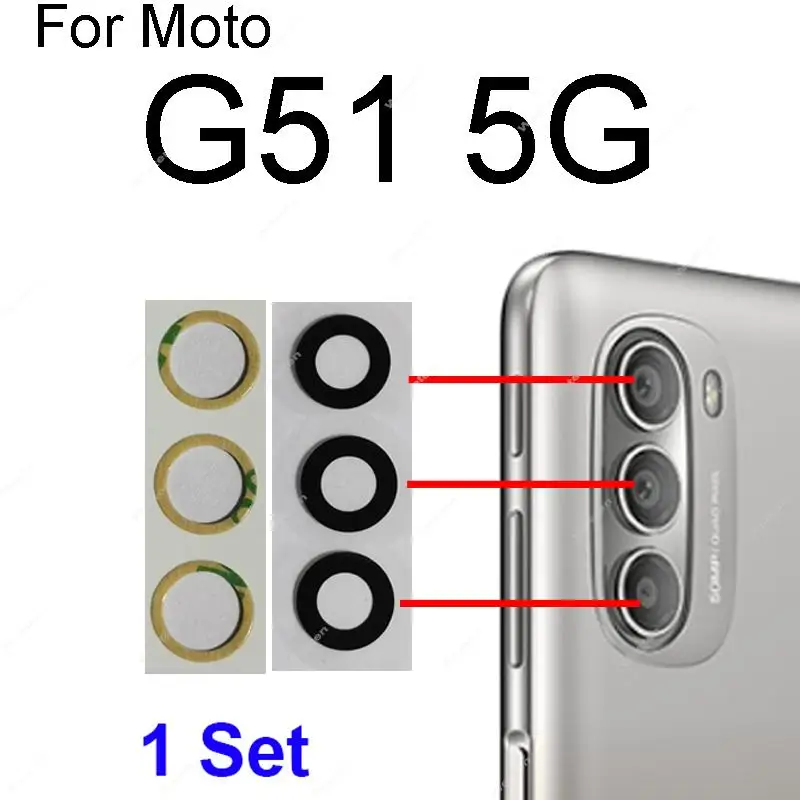 Rear Camera Lens Glass For Motorola G31 G41 G51 G71 G22 G32 G52 G62 G82 G23 G53 G73 G13 5G Lens with Adhesive Sticker