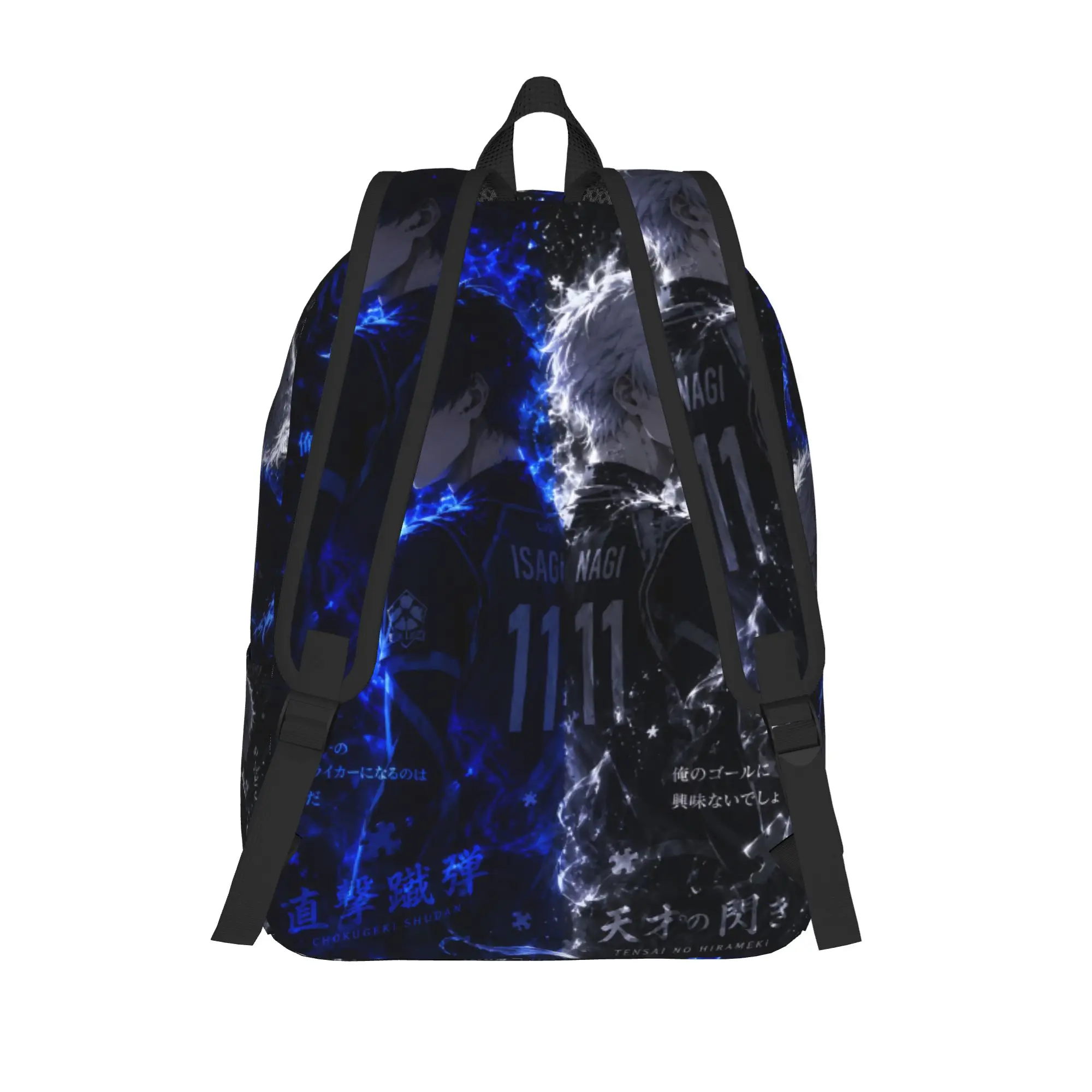 Fashion Blue Lock Football Anime Backpack  Mochilas Super Quality High School Retro Washable Rucksack