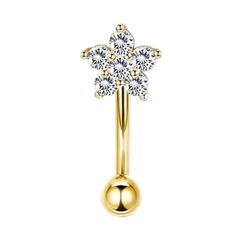 Curved Barbell Eyebrow Piercing Earring, Tragus Stud