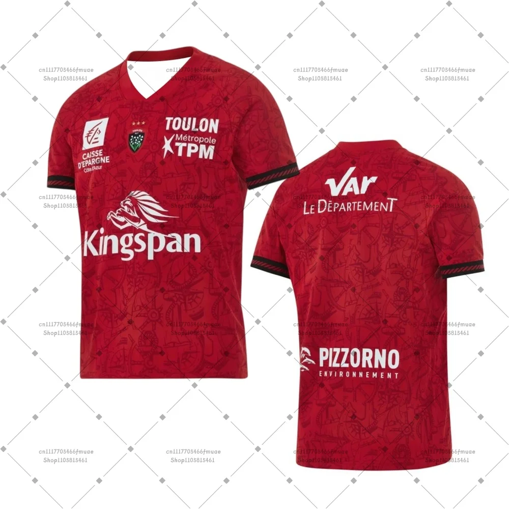 2026/27 TOP 14 RC Unisex Outdoor Sports Fans T-Shirt Toulon Men Training Breathable Quick-dry Family Match Home Rugby Jersey