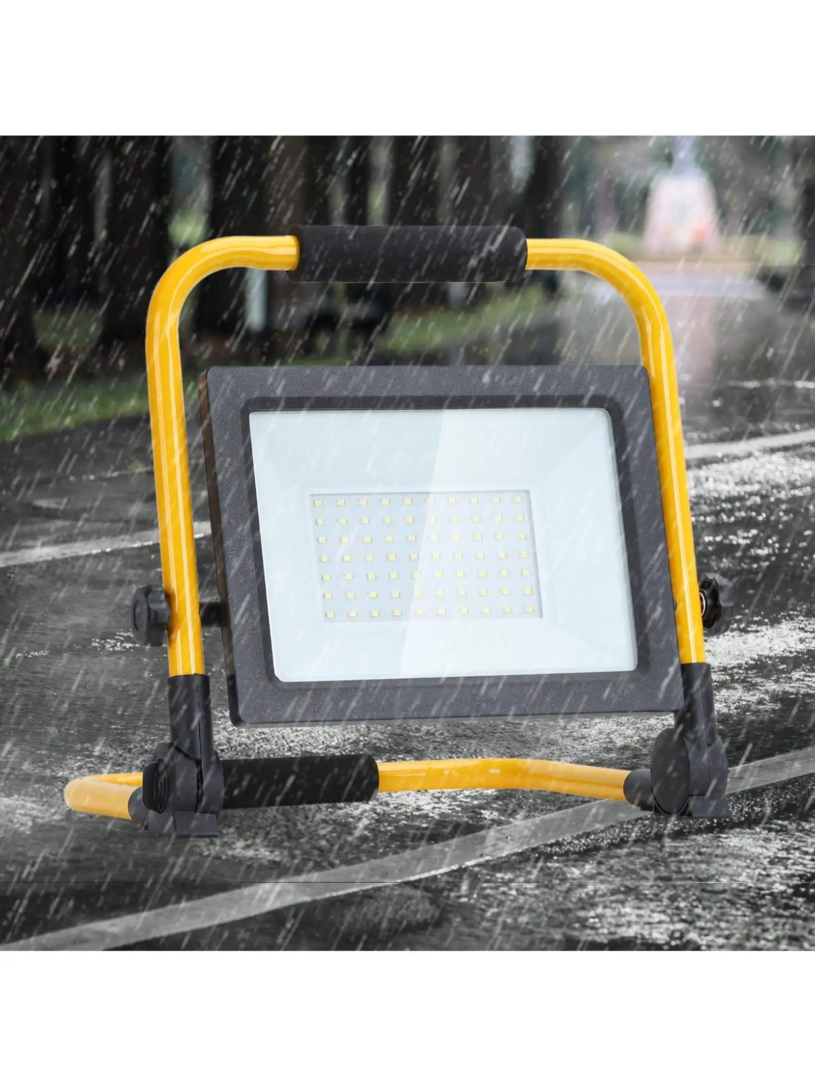 Aigostar Tragbare LED-Arbeitsleuchte |     360 °     Drehbarer, faltbarer Ständer, IP65 wasserdicht |     6500K Weißlicht für Baustellen, Werkstätten, Garagen
