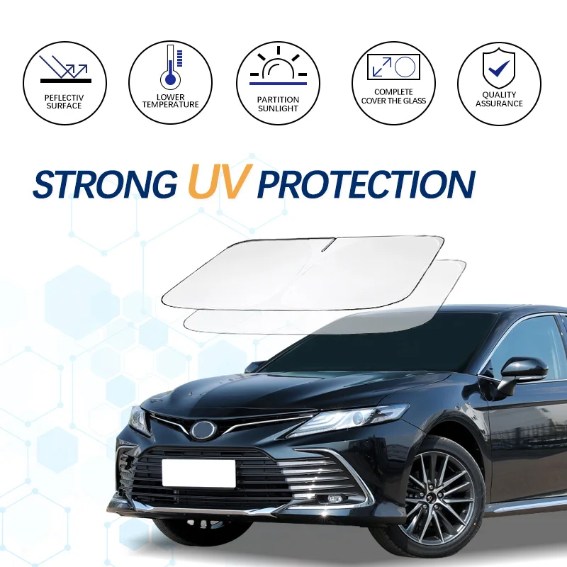 

Car Windshield Sun Shade For Toyota Camry Sunshade Summer Visor Protector Foldable Blocks UV Rays Protection Accessories