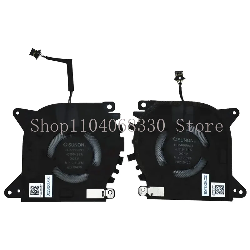 New CPU GPU Auxiliary Fan Cooling Fan for DELL Alienware X15 R1 X15 R2 EG50050S1-CI10-S9A 02H5HD 0.21A EG50050S1-CI00-S9A 07M2CV