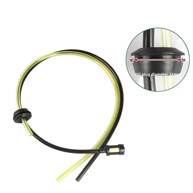 잔디 깎는 기계 및 헤지 트리머 오일 탱크 필터용 22mm 중간 크기 구멍 확장 45cm 오일 파이프 어셈블리 액세서리