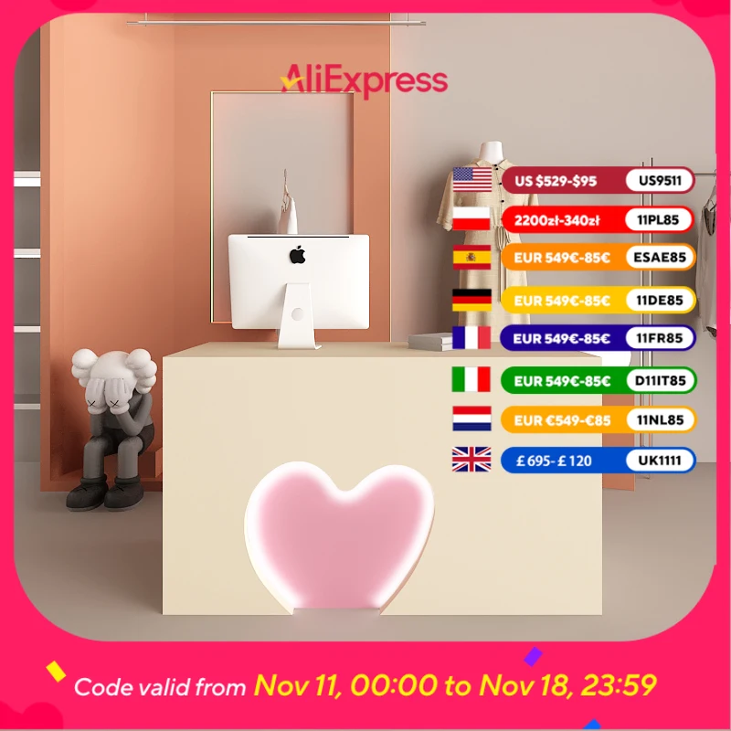 

Aesthetics Display Reception Desks Logo Counter Business Luxury Reception Desks Computer Commercial Empfangs Tresen Furniture