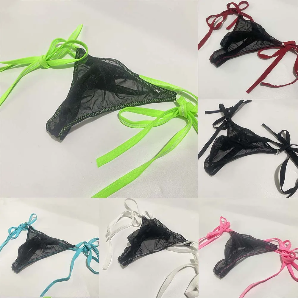 

Mesh Underwear Lace G-strings Average Size Breathable Material Comfortable Fabric Fashionable Style G-strings White