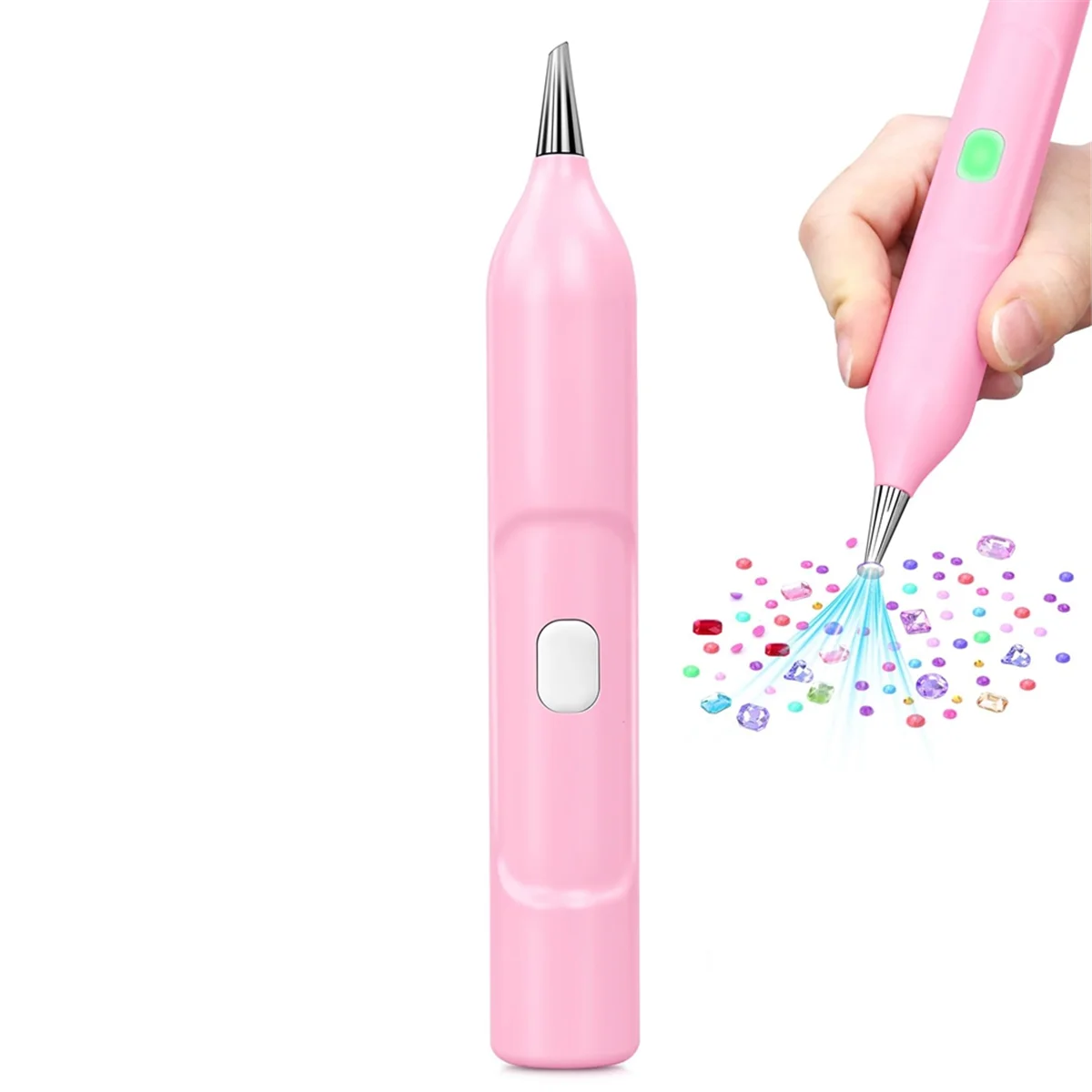 ABNJ Electric Diamonds Painting Pen, Vacuum Diamond Art Pen No Wax Needed, Diamond Art Pen Tool Diamond Art Pen Pink view 5