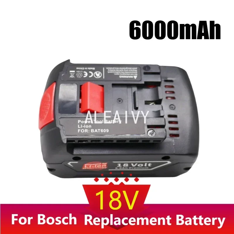 

New 18V 6.0Ah Battery for Bosch 18V Professional GBA GBH GSR GSB BAT618 BAT609 BAT620 Replacement Battery
