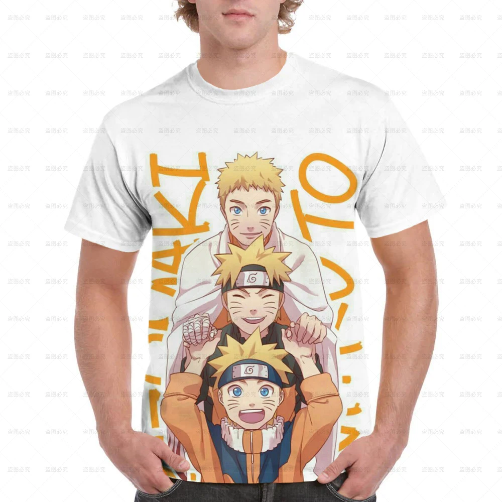 

2025 Summer Tees New Hot Men 3D Printed Japanese Anime Naruto Cartoon O Neck T-shirt Children's Street Leisure Sports Large Tops