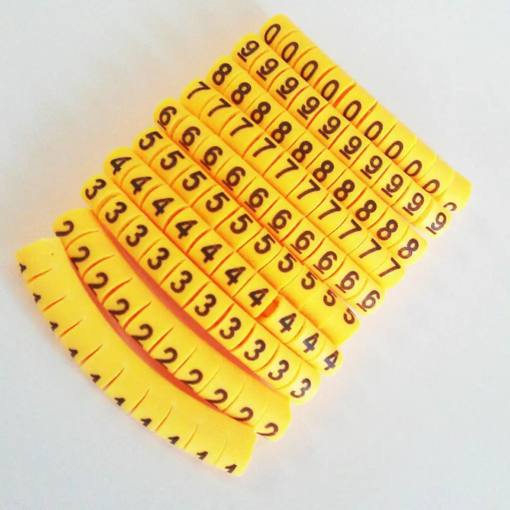 Rubber Cable Markers Numbered Cable Labels Wire Tag Organiser for Home Office Electronics Cable Tidy