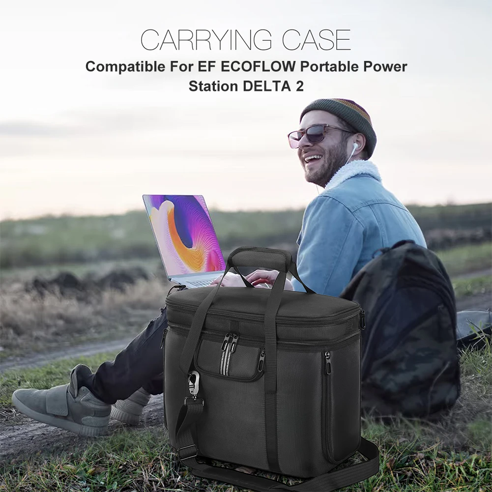 Carrying Case Travel Carrying Bag Travel Storage Bag Protective Case for Ecoflow Delta 3 Plus/Solar Generator Delta 2