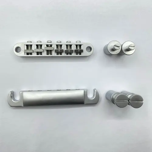 Imagen 1 del producto Puentes de T-O-M de Color cromado mate, 1 juego tun-o-matic para guitarra eléctrica LP SG, reemplazo DIY hecho por KD China