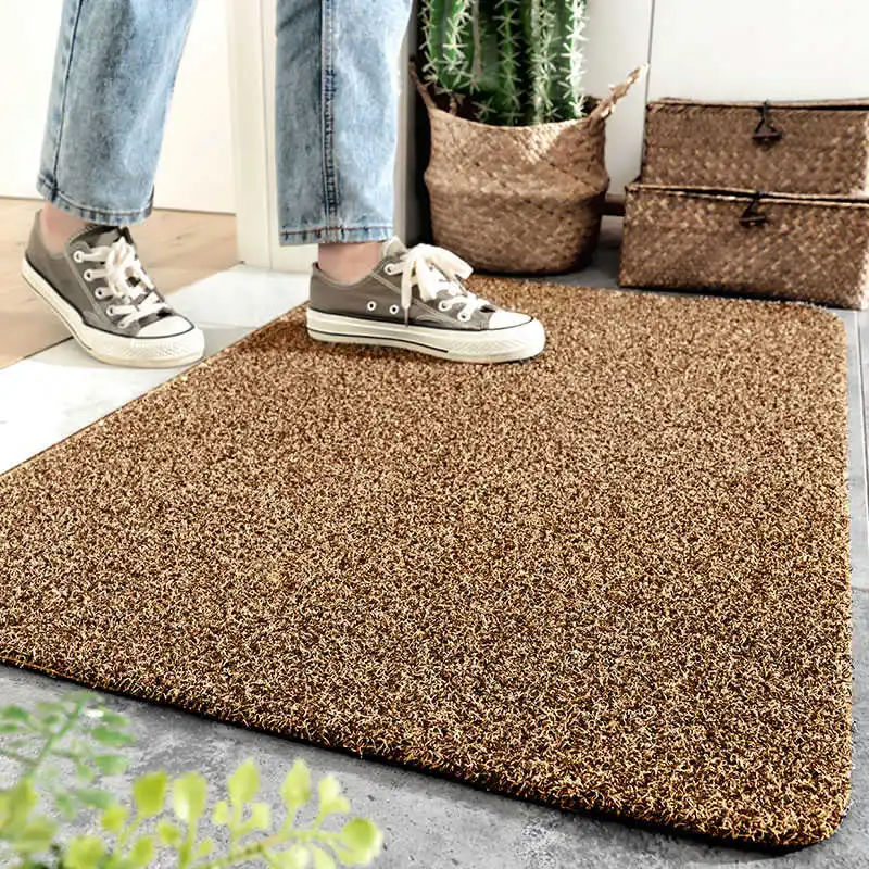 Home Decorative Front Door Mat Entrance Hallway Doormat 40x60cm Black Coffee Anti-Slip Floor Mat Carpet Rug Shoes Clean Mats