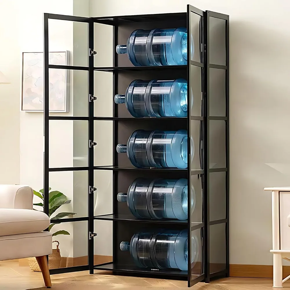 خزانة تحف من زجاج الأكريليك مكونة من 5 طبقات لعرض المقتنيات والألعاب #6